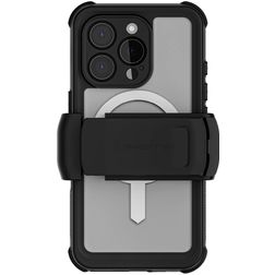 Ghostek Nautical Belt Coque iPhone 16 Pro MagSafe Coque arrière Imperméable Rigide Anti-Chocs - Transparent / Noir