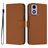 Mobigear Urban Wallet Housse Motorola Moto E14 Etui Porte-Monnaie - Marron