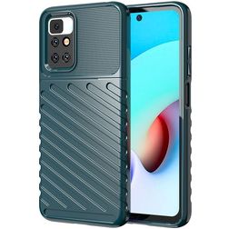 Mobigear Groove Coque Xiaomi Redmi 10 4G Coque arrière en TPU Souple - Vert
