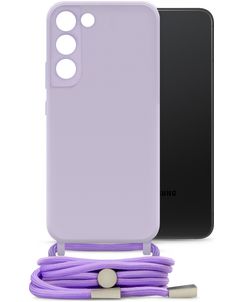 Mobilize Lanyard Gelly Samsung Galaxy S22 Coque avec cordon en TPU Souple - Pastel Purple