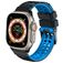 Mobigear Aero Armor Bracelet Silicone Apple Watch Fermeture boucle ardillon - 49/46/45/44 mm - Noir / Bleu