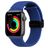 Mobigear Braided Mag Bracelet Nylon Apple Watch Fermeture magnétique - 49/46/45/44 mm - Bleu