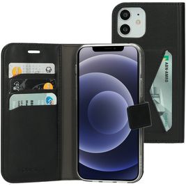 Mobiparts Classic Wallet Housse iPhone 12 Pro Etui Porte-Monnaie - Noir