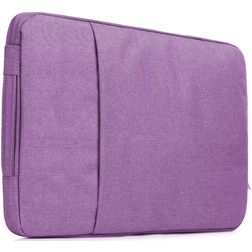 Mobigear Denim Zipper Pochette Ordinateur portable 15 - 16 Pouces Housse ordinateur - Violet