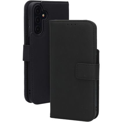 Mobiparts Wallet Samsung Galaxy A15 Cuir véritable Étui Portefeuille - Noir