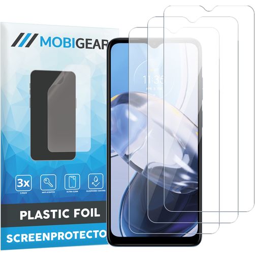 Mobigear Motorola Moto E22 Protection d'écran Film - Compatible coque (Lot de 3)