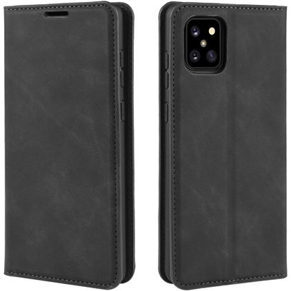 Mobigear Retro Slim Housse Samsung Galaxy Note 10 Lite Etui Porte-Monnaie - Noir