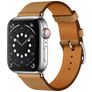 Mobigear Torino Bracelet Cuir Apple Watch Fermeture boucle ardillon - 42/41/40/38 mm - Marron