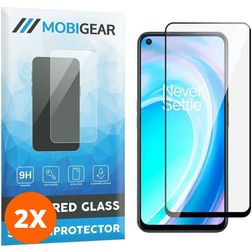 Mobigear Premium OnePlus Nord CE 2 Lite 5G Verre trempé Protection d'écran - Compatible Coque - Noir (Lot de 2)