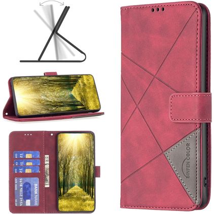Mobigear Rhombus Housse Google Pixel 7a Etui Porte-Monnaie - Rouge