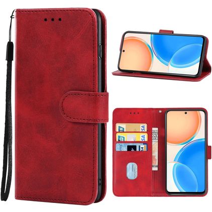Mobigear Wallet Housse HONOR X8 Etui Porte-Monnaie - Rouge
