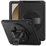 Mobigear SureGrip Coque Samsung Galaxy Tab A9 Plus (2023) Coque arrière en Plastique rigide,Silicone + Support Amovible - Noir