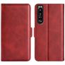 Mobigear Slim Magnet Housse Sony Xperia 1 IV Etui Porte-Monnaie - Rouge