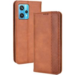Mobigear Sensation Housse Realme 9 Pro Plus Etui Porte-Monnaie - Marron
