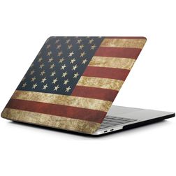 Mobigear Design MacBook Pro 16 Pouces (2021-2026) Coque - US Flag - Model A2485 / A2780 / A2991 / A3186 / A3428 / A3429
