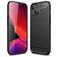 Mobigear Brushed Slim Coque iPhone 14 Coque arrière en TPU Souple - Noir