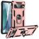 Mobigear Armor Ring Coque Google Pixel 7 Pro Coque arrière Rigide Anti-Chocs avec Anneau-Support - Rose doré