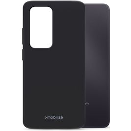 Mobilize Rubber Gelly Coque OPPO A5m Coque arrière en TPU Souple - Noir