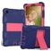 Mobigear ShieldStand Samsung Galaxy Tab A7 Lite Plastique rigide / Silicone Coque arrière + Support - Bleu / Rose