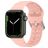 Mobigear Bumpy Bracelet Silicone Apple Watch Fermeture boucle ardillon - 49/46/45/44 mm - Rose