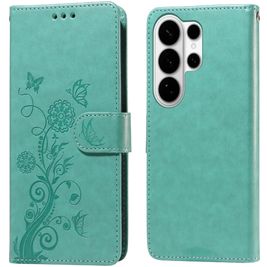 Mobigear Flowers Housse Samsung Galaxy S26 Ultra Etui Porte-Monnaie - Vert