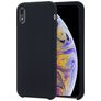 Mobigear Rubber Touch Coque iPhone XR Coque arrière en Silicone - Noir