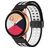 Mobigear Sport Plus Mag Bracelet Silicone Smartwatch Fermeture magnétique - Connexion universelle de 22 mm - Noir / Blanc