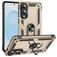 Mobigear Armor Ring Coque Samsung Galaxy S25 Edge Coque arrière Rigide Anti-Chocs avec Anneau-Support - Or
