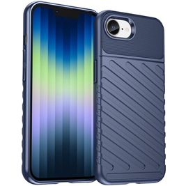Mobigear Groove Coque iPhone 16e Coque arrière en TPU Souple - Bleu