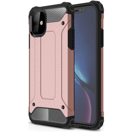 Mobigear Outdoor iPhone 11 Plastique rigide Coque arrière Antichoc - Rose doré