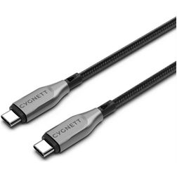 Cygnett Armoured - Câble USB-C vers USB-C 3 mètres - Noir