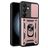 Mobigear Armor Ring Cam Slide Coque Samsung Galaxy S24 FE Coque arrière Rigide Anti-Chocs avec Anneau-Support et Protecteur Lentilles - Rose doré
