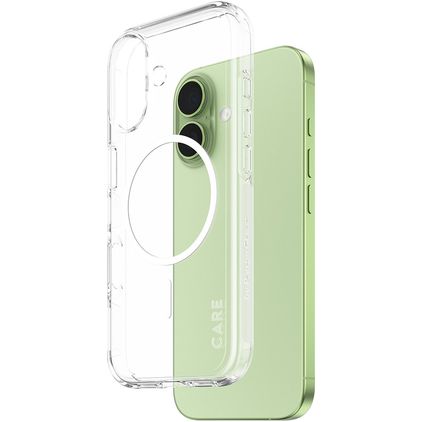 CARE by PanzerGlass Urban Explorer iPhone 17 MagSafe Plastique rigide Coque arrière - Transparent / Blanc
