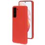 Mobiparts Coque Samsung Galaxy S21 Coque arrière en Silicone - Scarlet Red