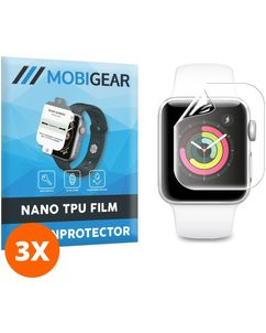 Mobigear Apple Watch - 38 mm Hydrogel TPU Protection d'écran - Compatible coque (Lot de 3)