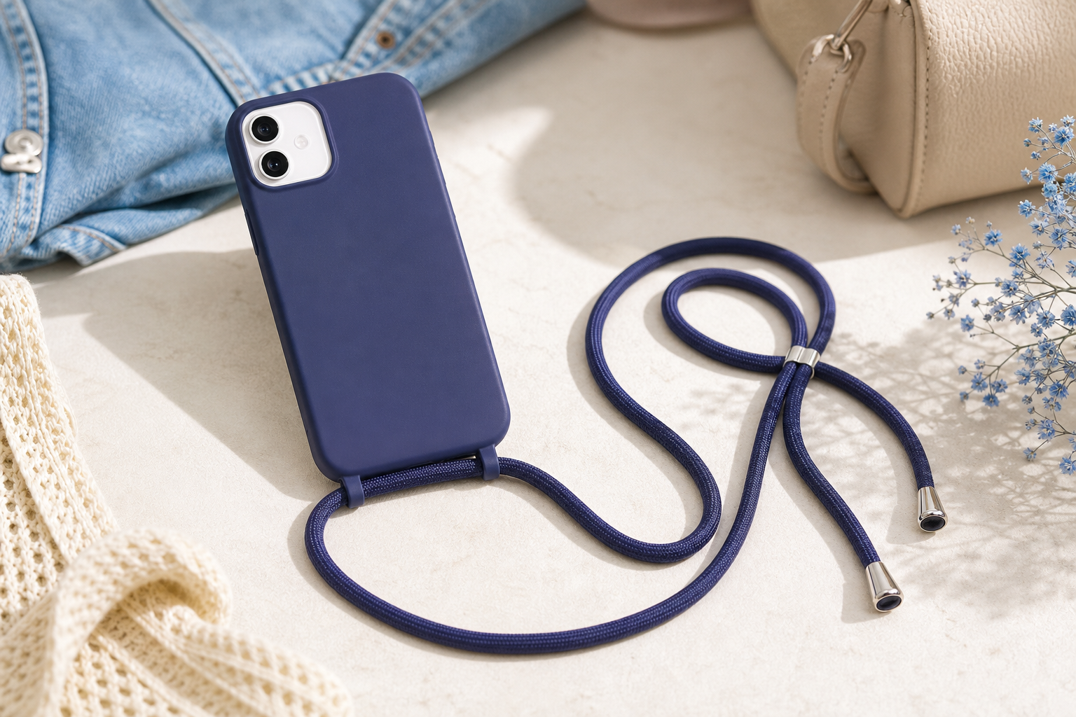coque de téléphone avec cordon