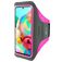 Mobiparts Comfort Fit Brassard Téléphone Samsung Galaxy A71 Brassard Coque de Sport en Neoprène - Neon Pink