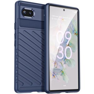 Mobigear Groove Coque Google Pixel 6a Coque arrière en TPU Souple - Bleu