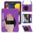 Mobigear SureGrip XGuard Coque iPad 8 (2020) Coque arrière en Plastique rigide,Silicone + Porte-crayon + Bandoulière + Support Amovible - Violet