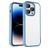 Mobigear Crystal Coque iPhone 14 Pro Max Coque arrière Rigide Anti-Chocs - Transparent / Bleu