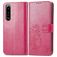 Mobigear clover Housse Sony Xperia 5 IV Etui Porte-Monnaie - Magenta