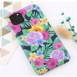 Mobigear Design Coque iPhone 11 Pro Coque arrière en TPU Souple - Fleurs