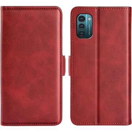 Mobigear Slim Magnet Nokia G21 Étui Portefeuille - Rouge