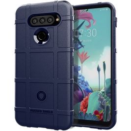 Mobigear Rugged Shield Coque LG K51s Coque arrière en TPU Souple Anti-Chocs - Bleu