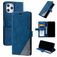 Mobigear Rhombus Housse iPhone 12 Pro Max Etui Porte-Monnaie - Bleu