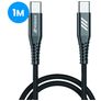Mobigear Nylon - Câble USB-C vers USB-C 1 mètre - Noir