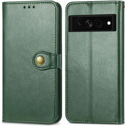 Mobigear Snap Button Housse Google Pixel 7 Pro Etui Porte-Monnaie - Vert