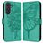 Mobigear Butterfly Samsung Galaxy M55 Étui Portefeuille - Vert