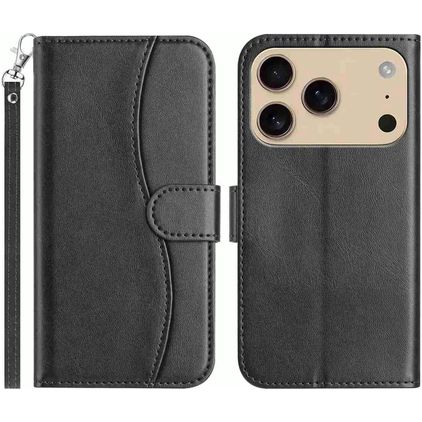 Mobigear S Line Housse iPhone 17 Pro Max Etui Porte-Monnaie - Noir