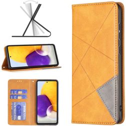 Mobigear Rhombus Slim Housse Samsung Galaxy A73 Etui - Cognac
